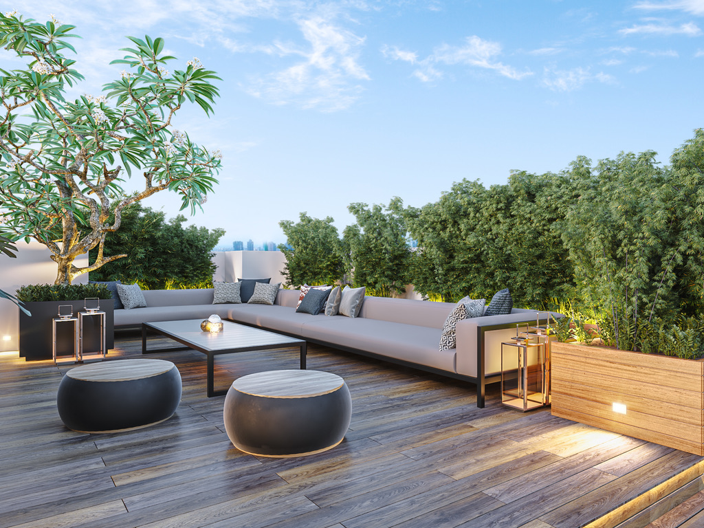 Stunning sunset view from C7 rooftop pool deck in Colombo 7